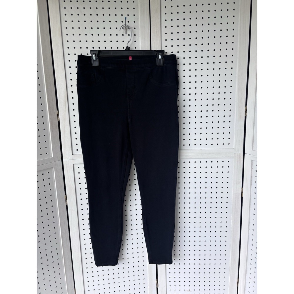 Spanx Jean-ish Ankle Leggings Black XL Shaping Denim Jeggings 20018R Pull On